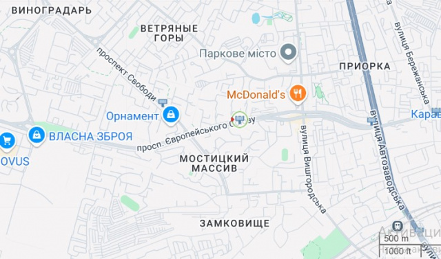 Ролер/Призматрон, Київ, Правди просп., 17В (супермаркет "Varus", Watsons), в напрямку Вишгородська вул.