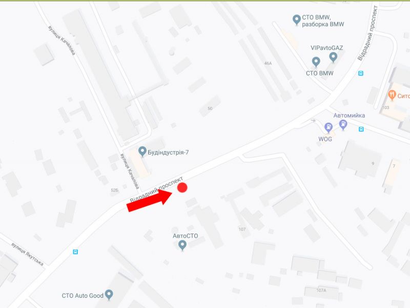 Білборд/Щит, Київ, Відрадний пр., 107, в центр