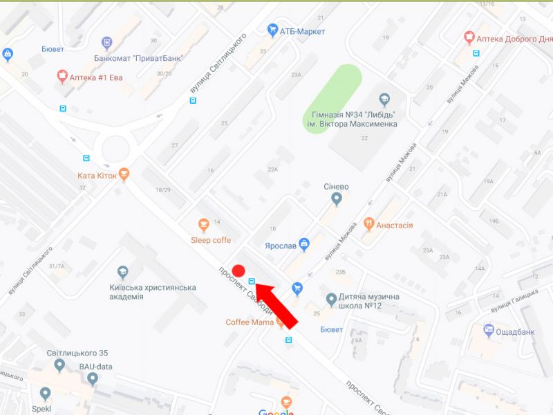 Білборд/Щит, Київ, Свободи пр., 8/28 - вул. Межова, в сторону ринку "Виноградар"