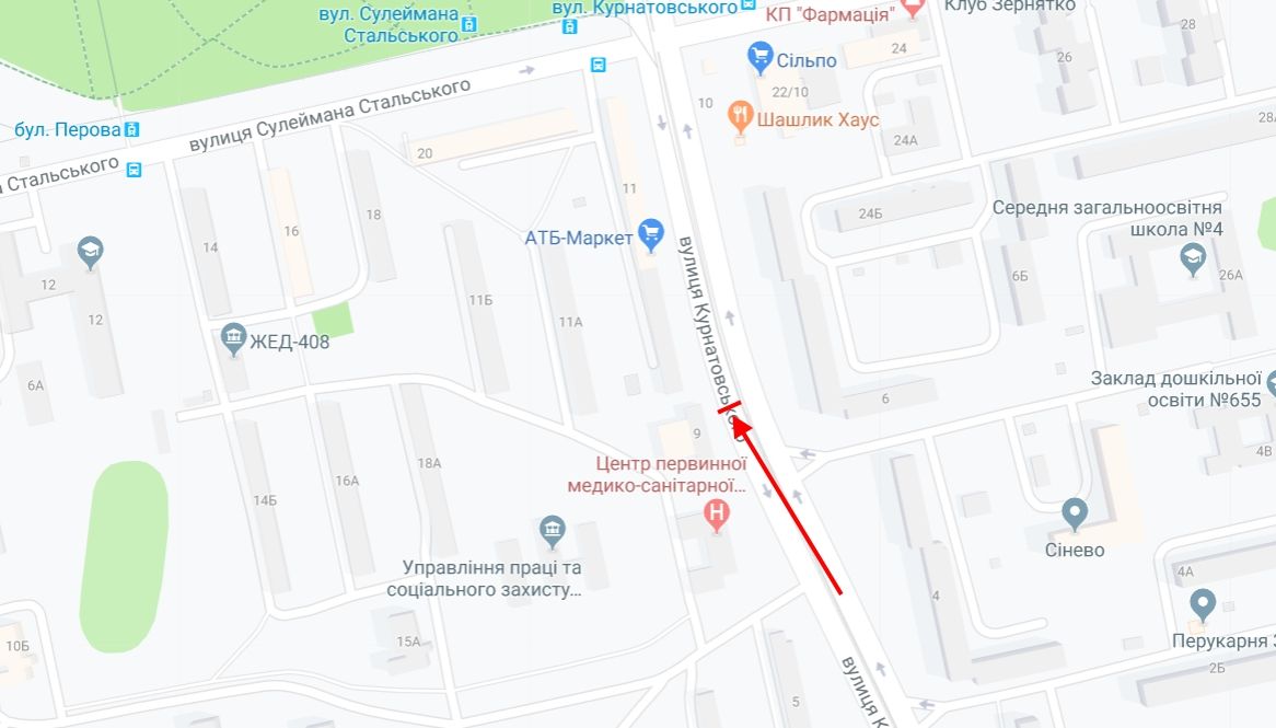Билборд/Щит, Киев, Дашкевича вул., 9 поруч з АТБ