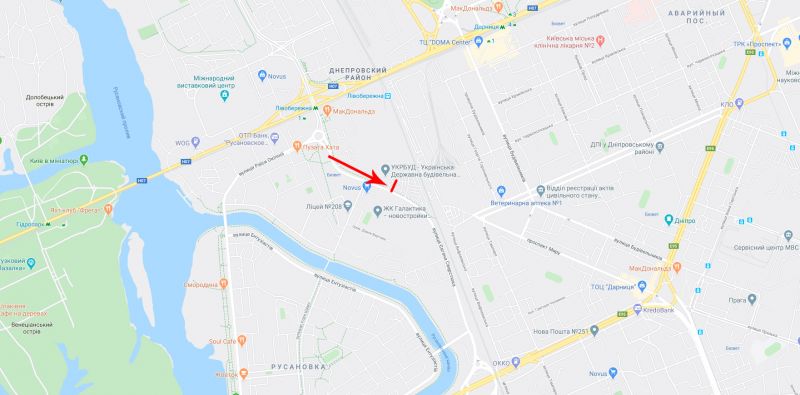 Роллер/Призматрон, Киев, Сверстюка Євгена вул. 23, рух в напрямку Соборності пр-т.