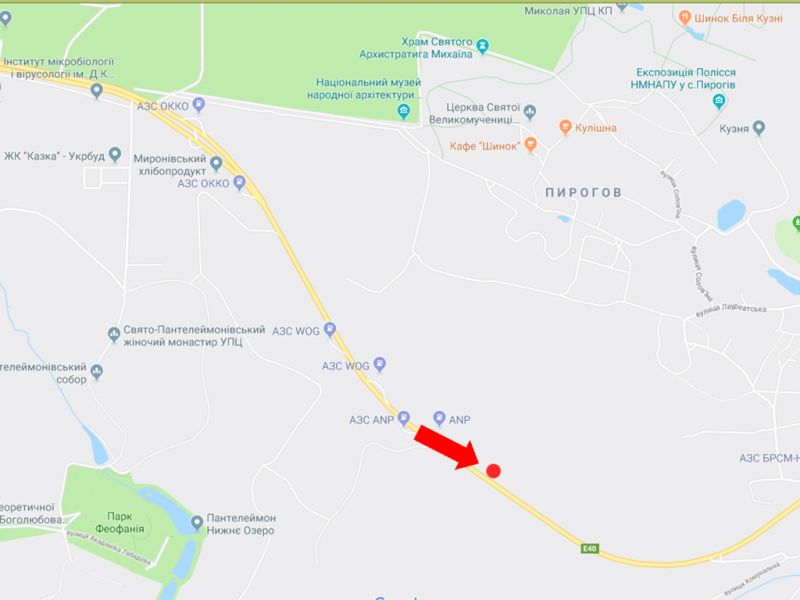 Билборд/Щит, Киев, Заболотного вул., 600 м. від АЗС "WOG", в бік Столичного шосе