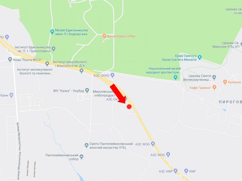 Билборд/Щит, Киев, Заболотного вул., 100 м. від АЗС "Окко" і офісу "Миронівський хлібопродукт", в бік Столичного шосе