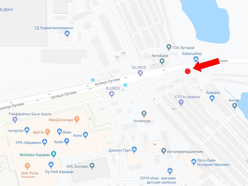 Білборд/Щит, Київ, Лугова вул., 16 в сторону ТРЦ "Караван"