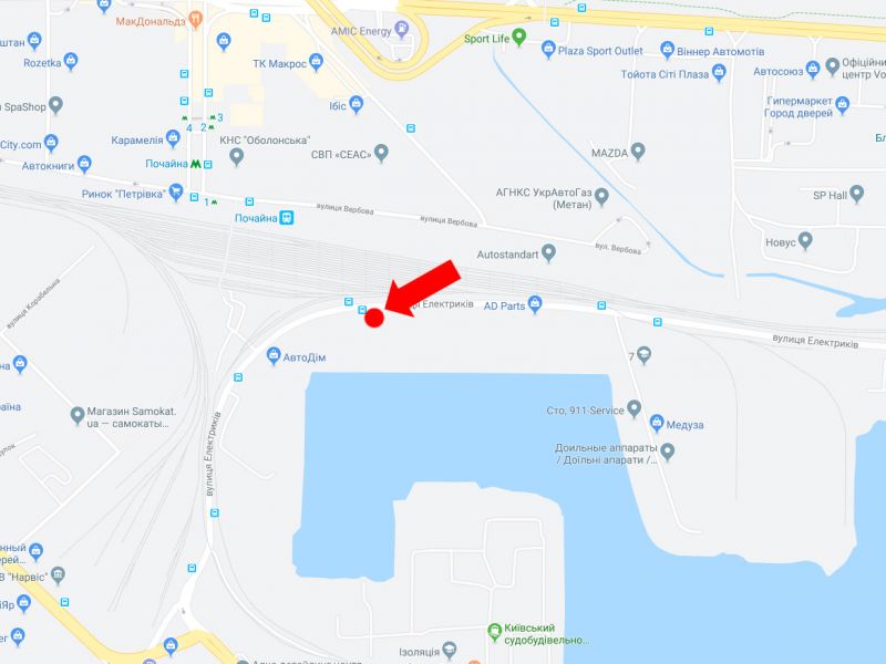 Билборд/Щит, Киев, Електриків вул., 12, навпроти, в сторону вул. Новокостянтинівської