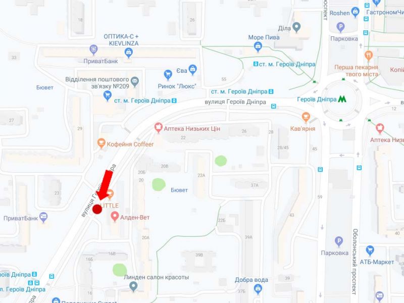 Билборд/Щит, Киев, Героїв Дніпра вул., 18а, в сторону вул. Гайдай, Полярної