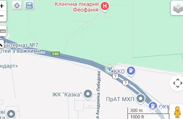 Ролер/Призматрон, Київ, Заболотного вул., 156/1, на розподілювачі (Феофанія, АЗС "КЛО"), в напрямку Одеська площа