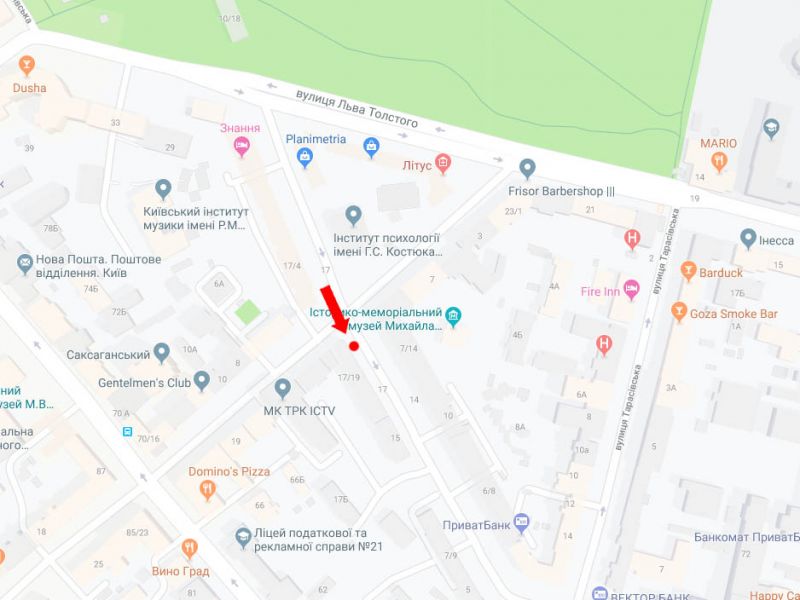 Ситилайт, Киев, Микільсько-Ботанічна вул., 17/19 - вул. Паньківська, в сторону вул. Тарасівської
