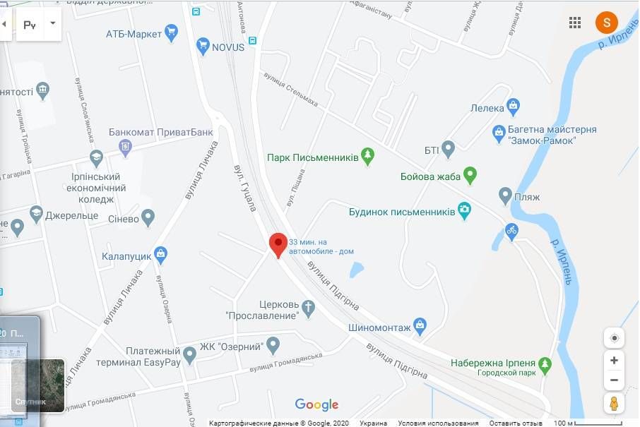 Билборд/Щит, Ирпень, Ирпень, ул.Подгорная, под мостом, напротив газовой заправки, к Новусу