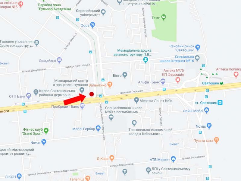 Билборд/Щит, Киев, Перемоги пр., 116/1 - бул. Вернадського, в центр
