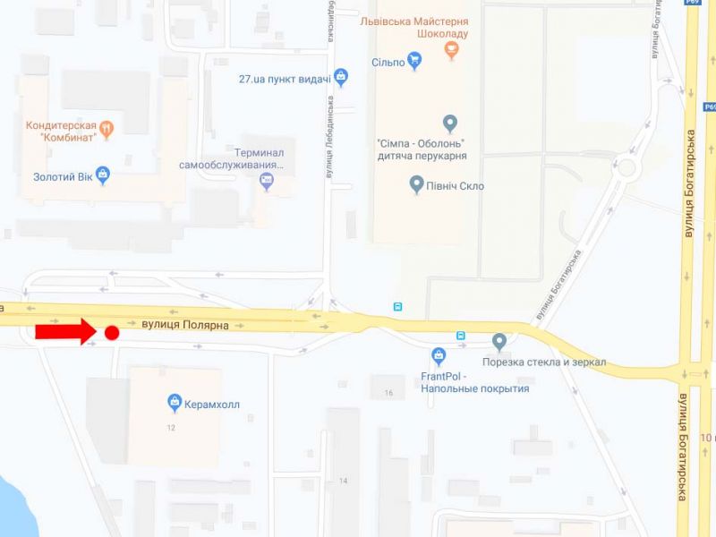 Ролер/Призматрон, Київ, Полярна вул., 12, на мосту, в сторону супермаркетів "Епіцентр", "Сільпо", вул. Богатирській