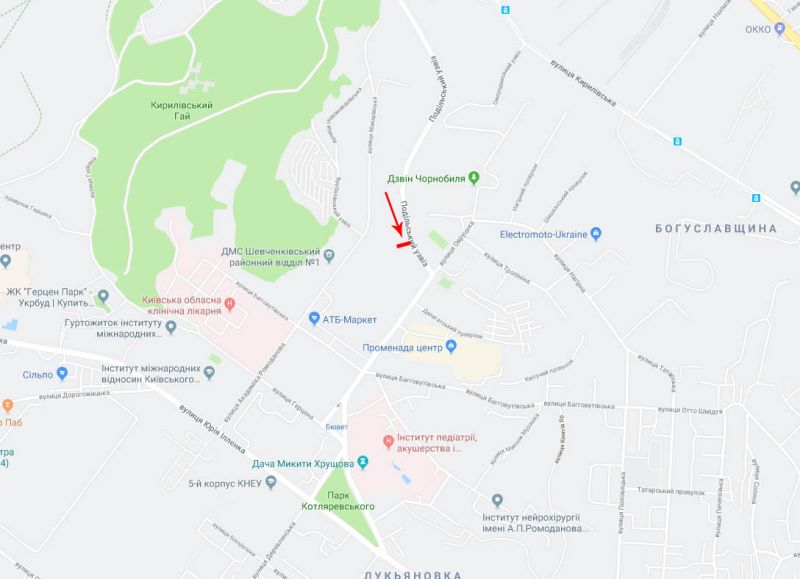Ситилайт, Киев, Подільський узвіз/вул. Овруцька в напрямку до ст.м. "Лук'янівська"