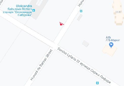 Білборд/Щит, Київ, Оноре де Бальзака вул., 52/22 - Олександра Сабурова вул.