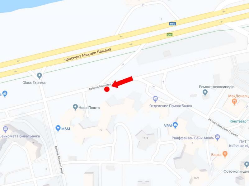 Билборд/Щит, Киев, Гришка вул. - вул. Гмирі, біля McDonald's, в сторону ст.м. "Осокорки"