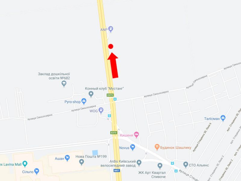 Билборд/Щит, Киев, Міська вул., біля АЗС "ANP", в бік Пущі Водиці, Гостомеля, Бучі