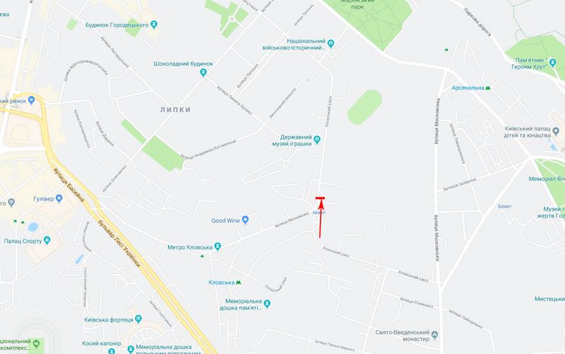 Ситилайт, Киев, Кловський узвіз, 7, рух в напрямку вул. Липська