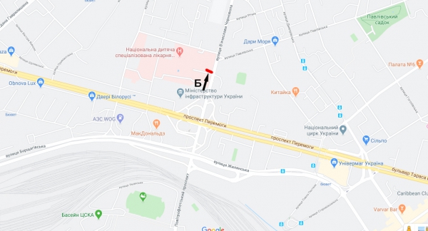 Скролл/Ситиборд, Киев, вул. В. Чорновола, 28/1 - "Охматдит" в напр. вул. Січових Стрільців