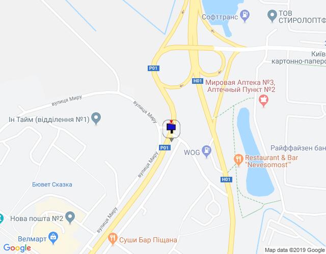 Білборд/Щит, Обухів, м. Обухів, вул. Київська, в'їзд в м. Обухів з м. Києва, на повороті до АТБ, низ