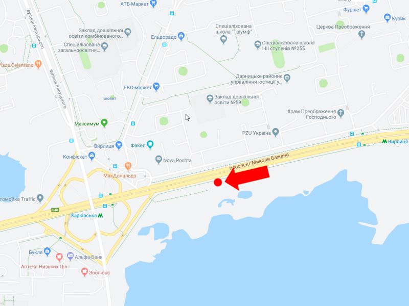 Билборд/Щит, Киев, Бажана пр., 7 навпроти, в сторону ст.м. "Харківська", центру