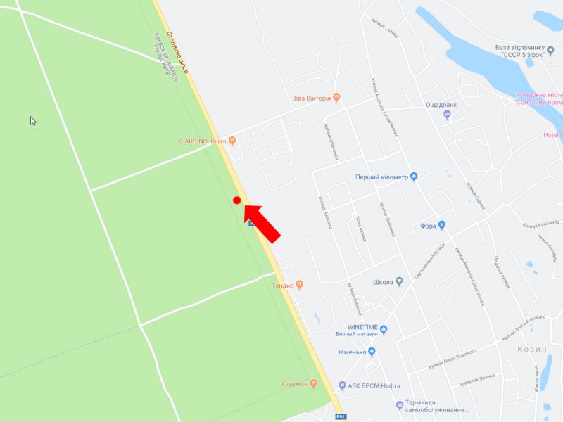 Билборд/Щит, Трассы, Столичне шосе, 500 м. за рестораном "Тандир", до Києва