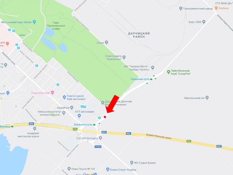 Билборд/Щит, Киев, Старобориспільська вул., 200 м. до Харківської пл., роздільник, в сторону ст.м. "Бориспільська", пр. Бажана