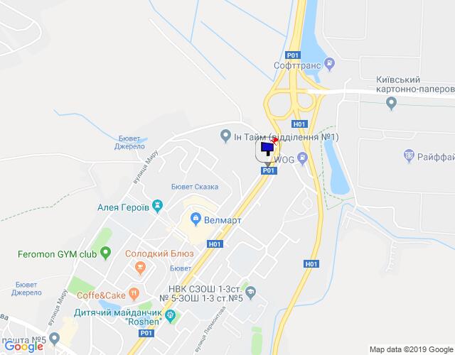 Білборд/Щит, Обухів, м. Обухів, вул. Київська, 123, в'їзд в м. Обухів з м. Києва, Українки, за 210м до ринку "Піщаний"