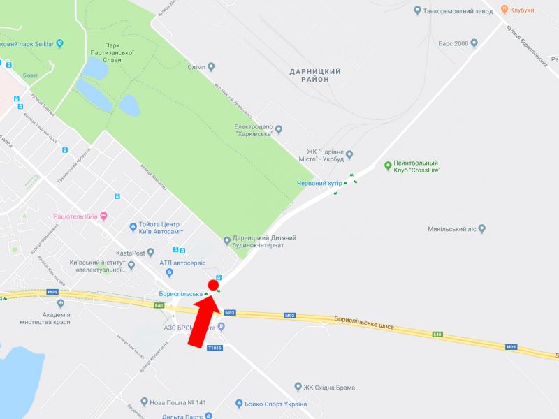 Роллер/Призматрон, Киев, Старобориспільська - пл. Харківська, роздільник, ст.м. "Бориспільська", в сторону ст.м. "Червоний Хутір"
