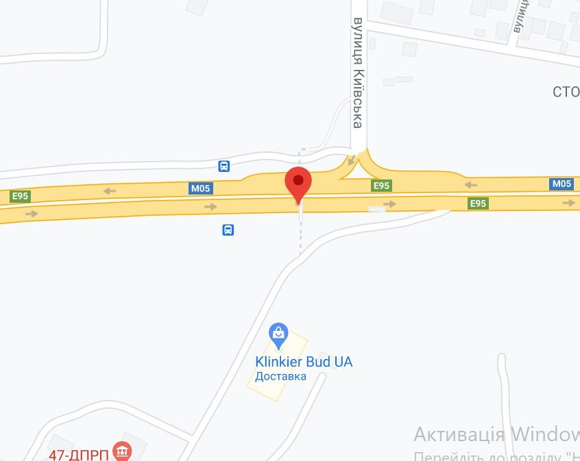 Реклама на мостах, Трассы, М-05 Одеська тр. 27+500 км (Гарант) від КПП.Восьмий від Києва - Клінкер Буд, поворот на Садовий центр, зупинка, в напрямку Києва