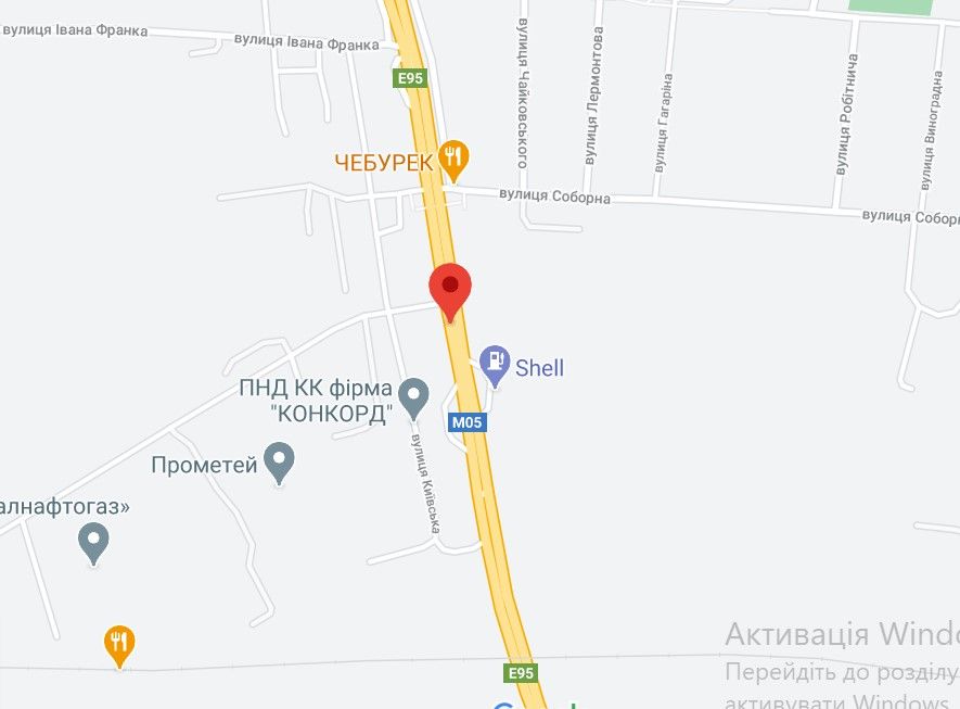 Реклама на мостах, Трассы, М-05 Одеська тр. 67+950 км від КПП. Чотирнадцятий від Києва - с. Гребінки, зупинка, Гот.- рест. комплекс Гребінки, Агрофірма Конкорд, АЗС Shell, з Києва