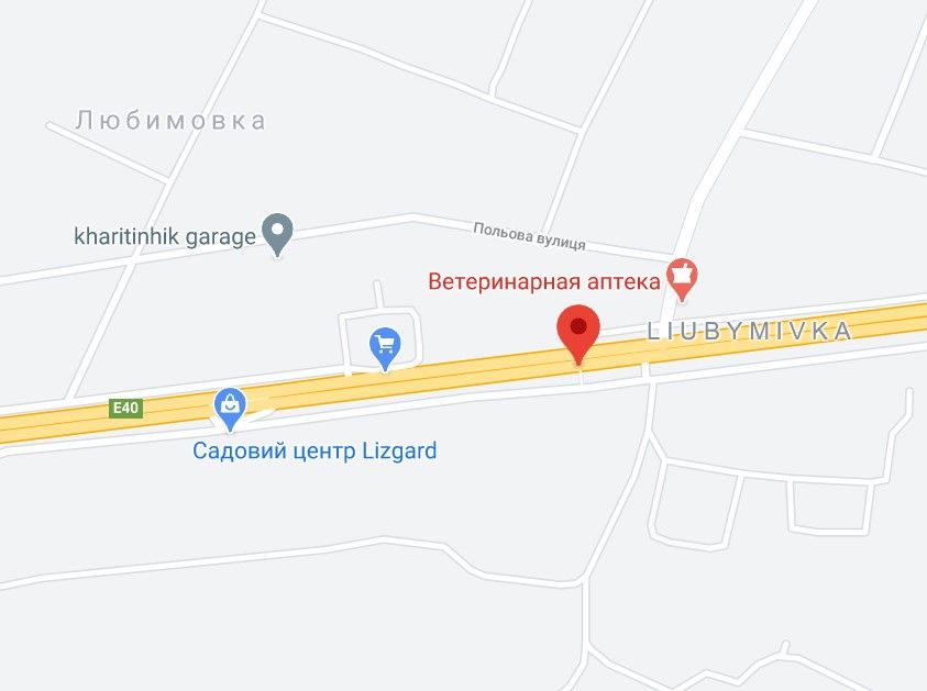 Реклама на мостах, Трассы, М-06 Житомирська траса 33+020 км від КПП. Десятий від Києва, с. Любимівка, поворот на с. Буча 1, зупинка, поруч маг. Все для дачі та городу, напрямок - в Київ
