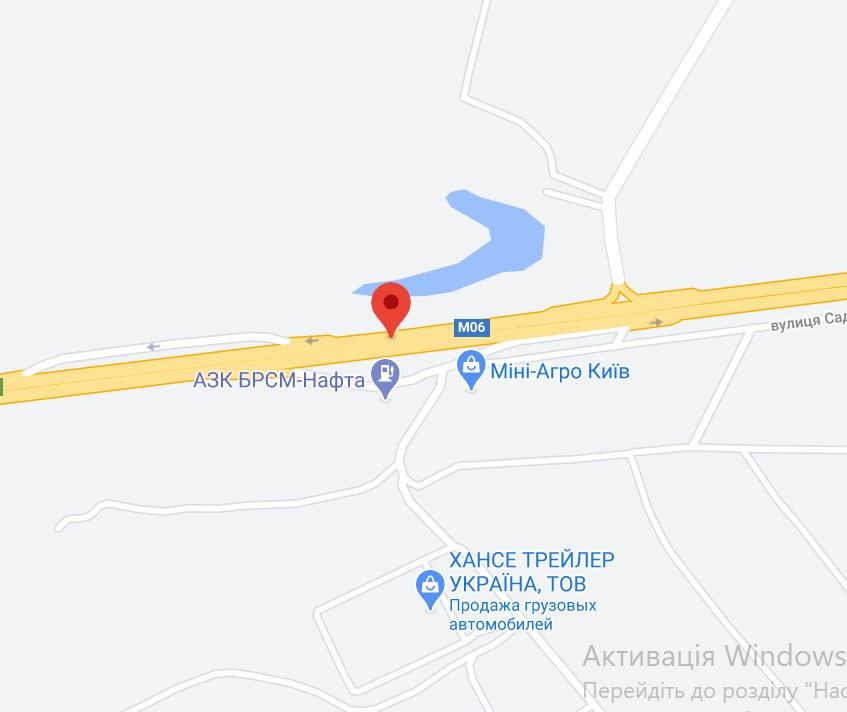 Реклама на мостах, Трассы, М-06 Житомирська траса 35+958 км від КПП. Тринадцятий від Києва, с. Бузова, поворот на с. Миколаївку - зупинка, напрямок - з Києва