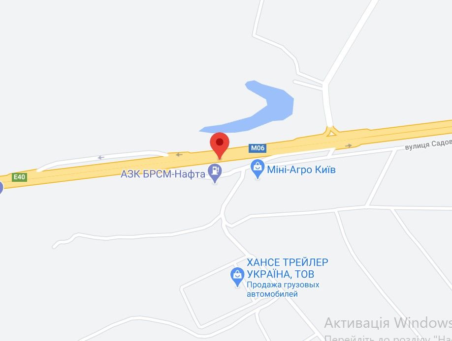 Реклама на мостах, Трассы, М-06 Житомирська траса 35+958 км від КПП. Тринадцятий від Києва, с. Бузова, зупинка, АЗС БРСМ Нафта, МініТрактора, напрямок - в Київ