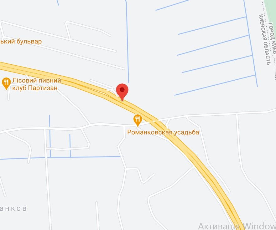 Реклама на мостах, Трассы, Н 01 Ново Обухівська тр. 28+622 км від КПП. Пятий від Києва, світлофор, поворот на с. Романків, зупинка Романків, в Київ