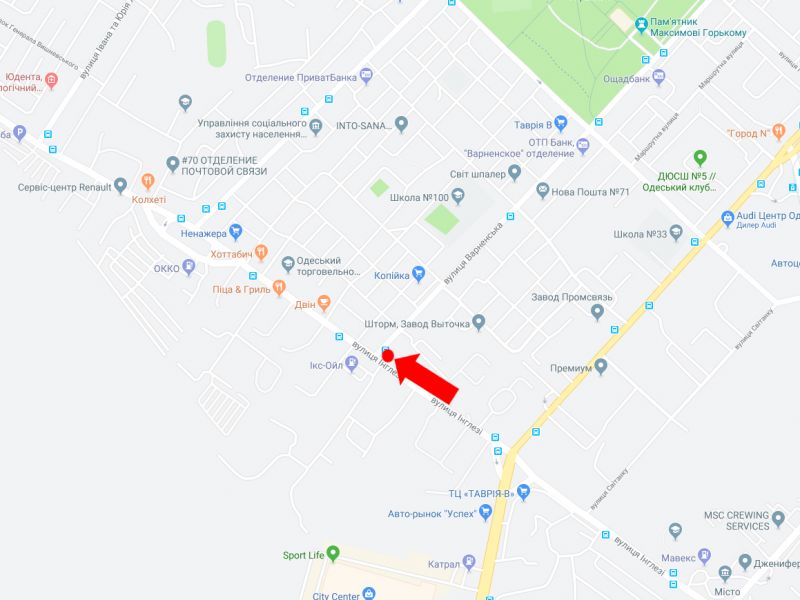 Билборд/Щит, Одесса, Інглезі вул. (колиш. 25-Чапаєвської дивізії вул.) - вул. Варненська, в сторону вул. Академіка Філатова