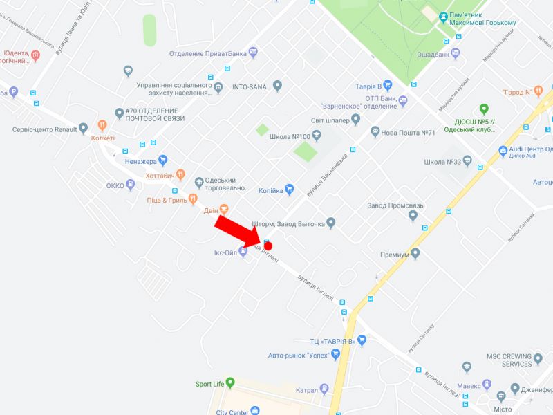 Билборд/Щит, Одесса, Інглезі вул. (колиш. 25-Чапаєвської дивізії вул.) - вул. Варненська, в бік пр. Небесної Сотні