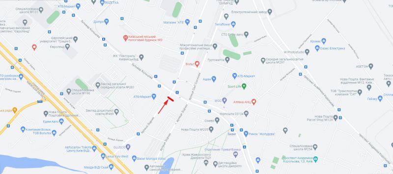 Билборд/Щит, Киев, Зодчих вул. 2/ Кольцова бул.