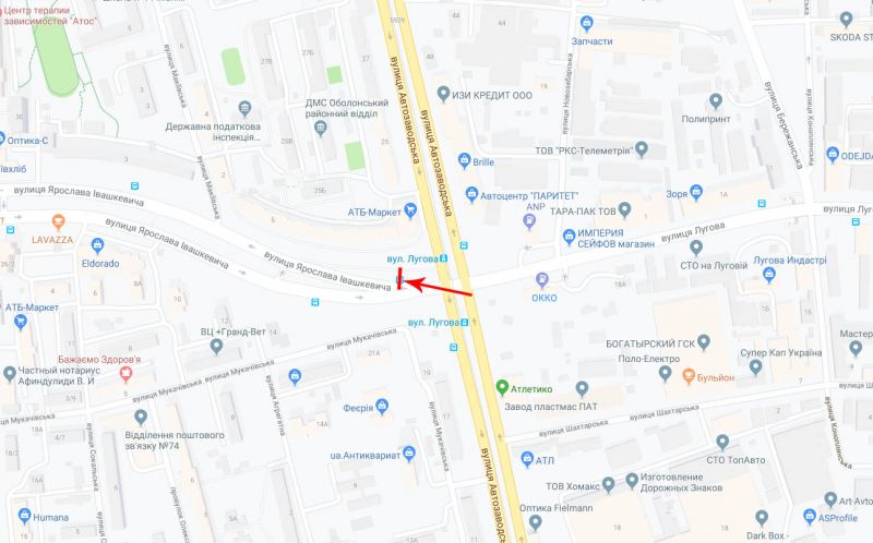 Ролер/Призматрон, Київ, Івашкевича Ярослава вул. 5 - вул. Лугова, рух в напрямку пр. Правди