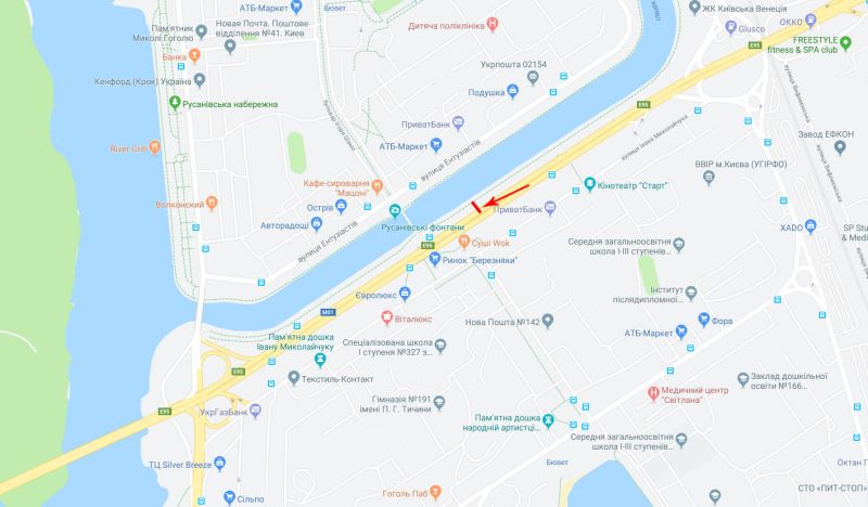 Скролл/Ситиборд, Киев, Соборності пр-т (Возз'єднання) в центр, перед пішохідним мостом на Русанівку