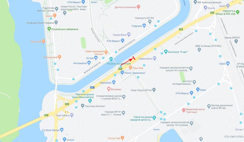Скрол/Сітіборд, Київ, Соборності пр-т (Возз'єднання) з центру, Mc Donalds, в напрямку Дарницької площі