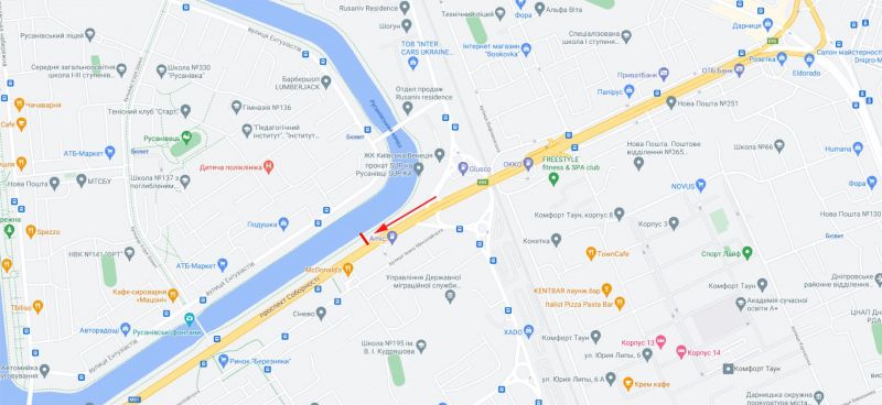 Скрол/Сітіборд, Київ, Соборності просп.(Возз"єднання), АЗС "AMIC"