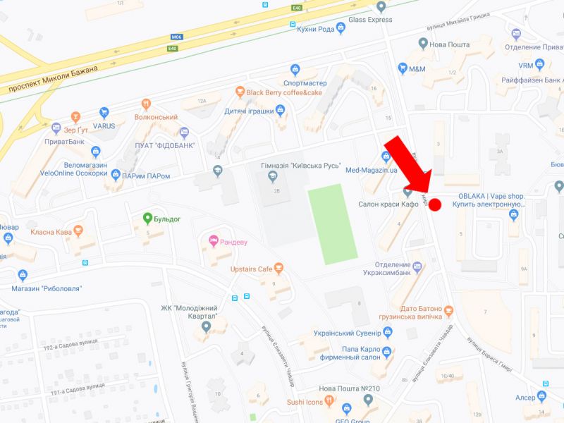 Билборд/Щит, Киев, Гмирі вул. 5, в сторону вул. Чавдар