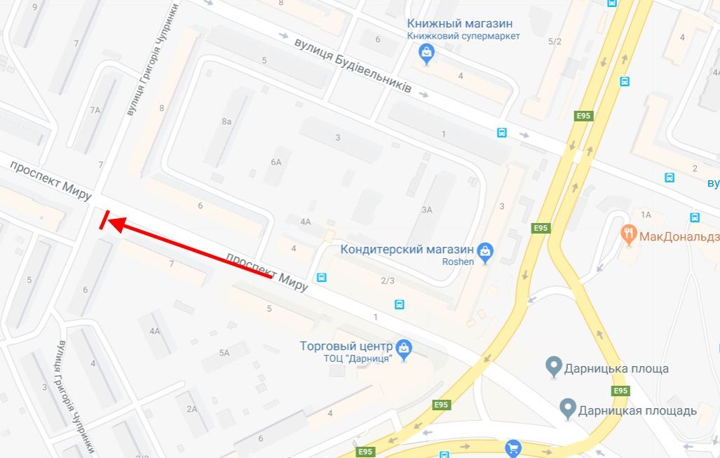 Ролер/Призматрон, Київ, Миру пр., 7, /Чупринки Григорія, у напрямку ст. м. Дарниця