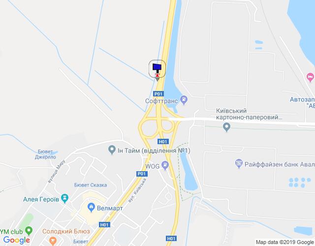 Билборд/Щит, Трассы, Дніпровське шосе, траса Н-01 "Київ-Знам'янка", км 43+100 право, розв'язка на м. Обухів та м. Українка, виїзд з м. Обухів в сторону м. Київ, верх
