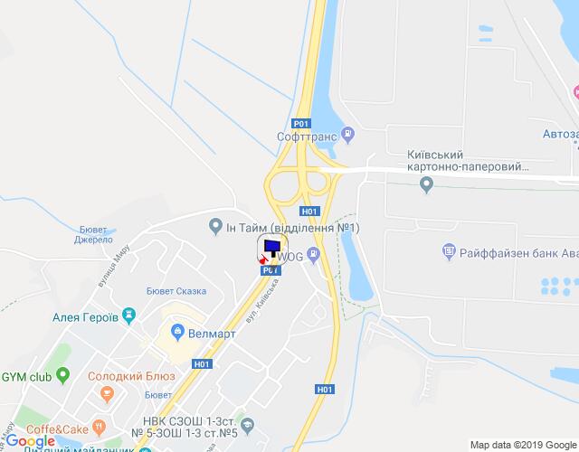 Білборд/Щит, Обухів, м. Обухів, вул. Київська, 123, виїзд з м. Обухів в м. Київ, Українку, через 200м після ринку "Піщаний", верх