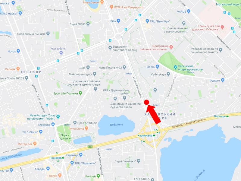 Билборд/Щит, Киев, Ревуцького вул. 35, в сторону вул. Тростянецької