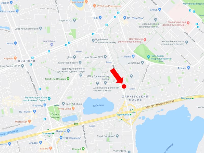 Билборд/Щит, Киев, Ревуцького вул. 35, в сторону ст.м. "Харківська", пр. Бажана