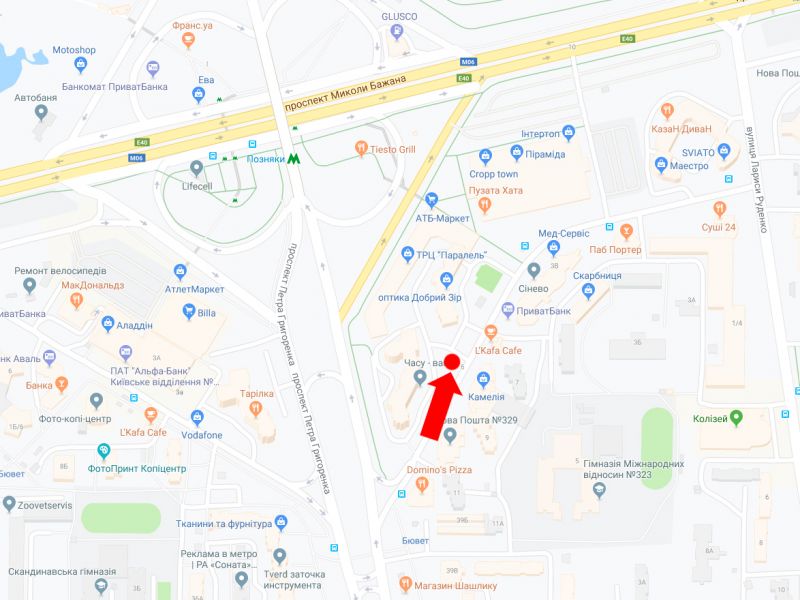 Билборд/Щит, Киев, Мишуги вул. 12, в сторону ТРЦ "Параміда", пр. Бажана