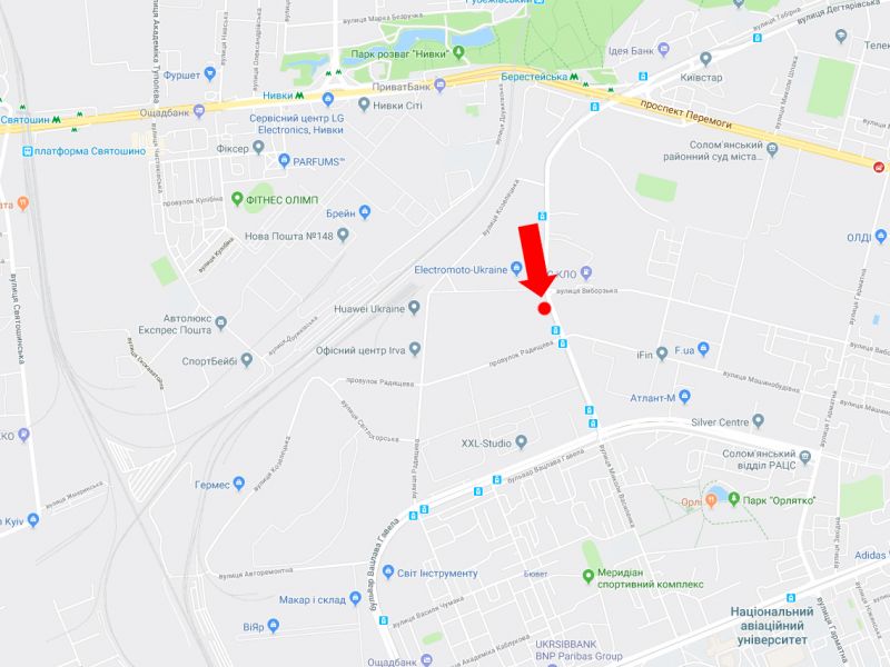 Билборд/Щит, Киев, Василенко вул. - вул. Виборзька, в сторону бул. Гавела (колиш. Лепсе)