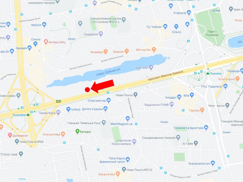 Роллер/Призматрон, Киев, Бажана пр., 1-Л, 500 м. до ст.м. "Осокорки", в сторону Південного мосту