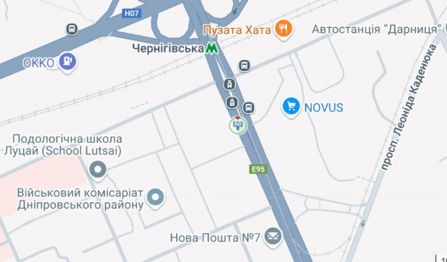 Роллер/Призматрон, Киев, Хоткевича Гната вул. (Червоногвардійська), 4 ("Novus", ТРК "Проспект", АЗС "КЛО", "Сільпо"), в напрямку Гагаріна просп.